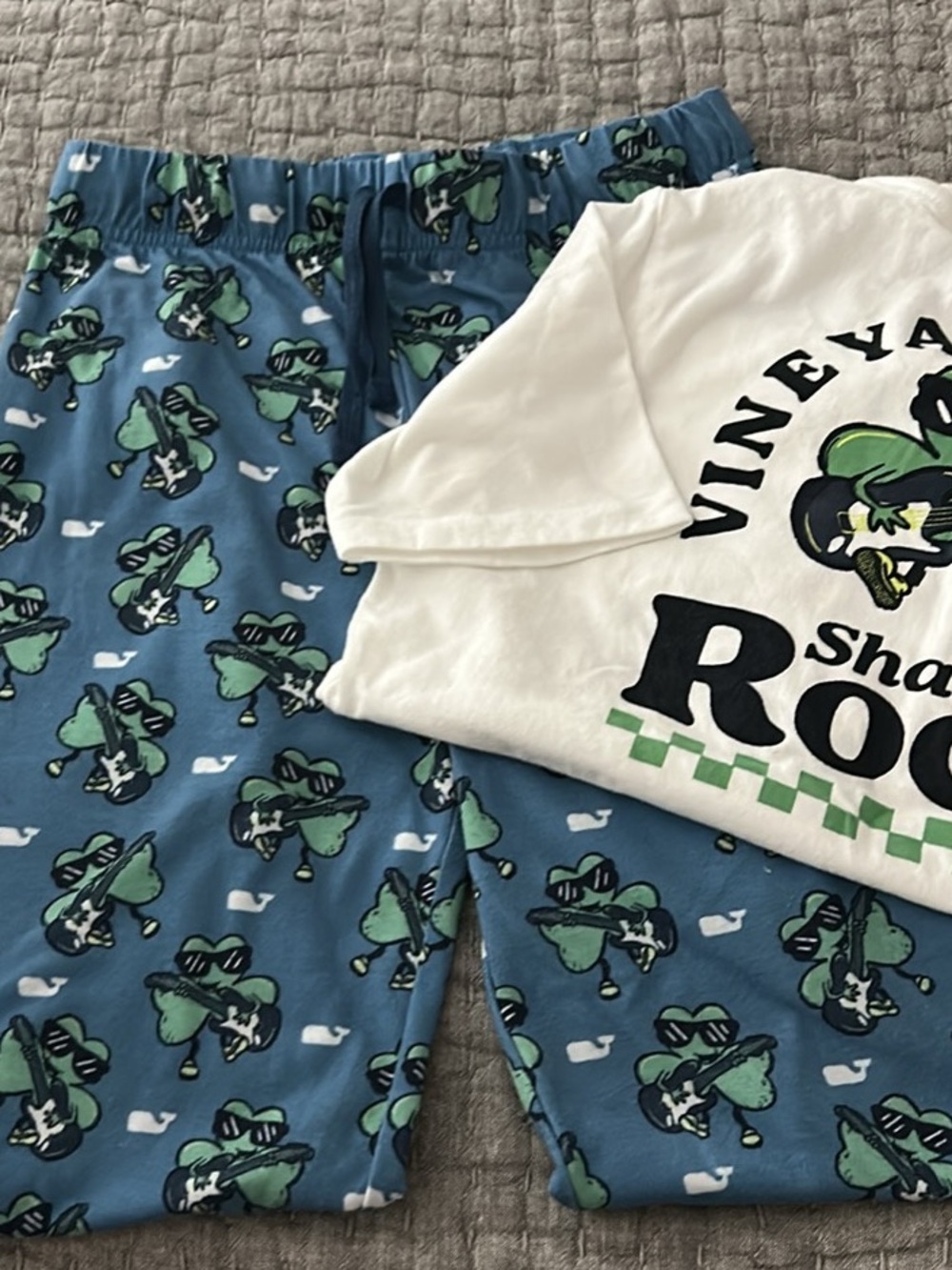 Boys’ Vineyard Vines Shamrock Pajama pants and tee set